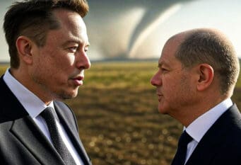 Elon Musk i Olaf Shulz